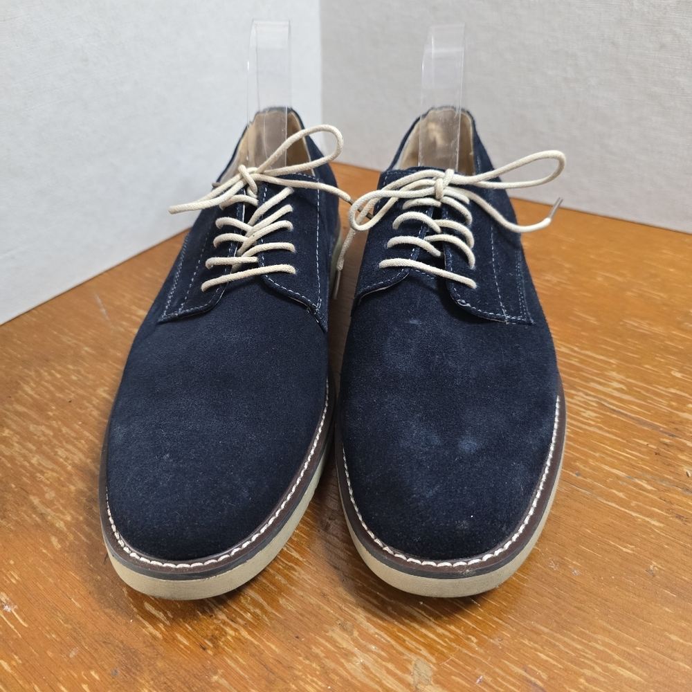 Asher Green BrandNavy Blue Suede Oxford Dress Shoes -Men’s size 9D